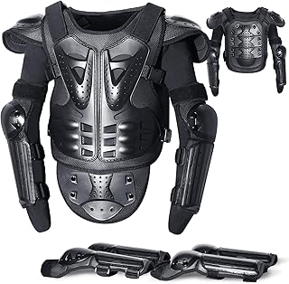 StarknightMT Upgraded Kids Motorcycle Armor Suit Teen Dirt Bike Gear Riding Protective Set for Cycling, Skateboarding, Ski...