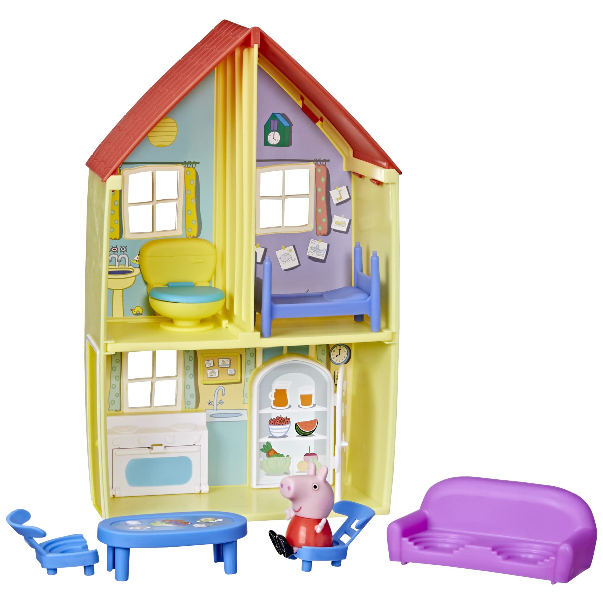 Buy Peppa Pig Peppa’s Adventures Family House Playset, Includes figure ...