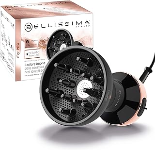 Bellissima Imetec My Pro Diffon Ceramic, Difusor de aire caliente para cabello rizado, tecnología cerámica, 700 W, 2 combi...