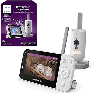 Philips Avent Vigilabebés Conectado con cámara HD 1080p, visión Nocturna por Infrarrojos, Audio bidireccional, Alcance Ili...