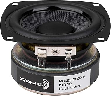 Dayton Audio PC83-4 Driver de Cono de Polietileno de Rango Completo de 3 Pulgadas