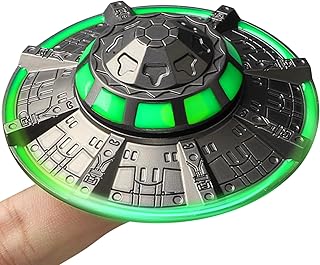 UFO Fidget Spinner for Kids Adults, Metal Luminous Space Desk Toy, Cool EDC Gadgets Anxiety Stress Relief Toys, Holiday St...