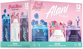 Alani Nu FRUIT BLAST VARIETY Sugar Free, Low Calorie Energy Drinks | 200mg Caffeine | Pre Workout Performance with...