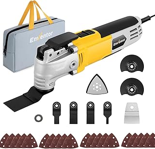 Enventor Oscillating Multi Tools, 300W 15000-22000 OPM Electric Corded Multi Tool, 6 Variable Speeds, 3°Oscillation Angle,...