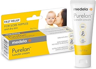 Medela Purelan 37g Crema de Lanolina para Pezones, Alivio rápido para pezones doloridos y piel seca, 100% natural, hipoale...