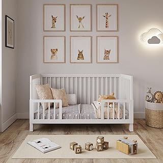 Alexander, Cuna convertible 4 en 1,base de colchón ajustable, cama para niños pequeños y cama de día,se convierte en sofá,...