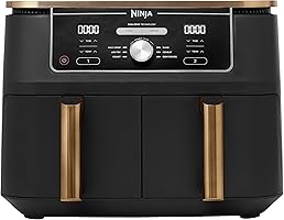 Ninja Foodi MAX Dual Zone Heißluftfritteuse [AF400EUCP] Amazon Exclusive, ‎2470 Watt , 9,5 L, 2 Heißluft-Frittierfächer,...