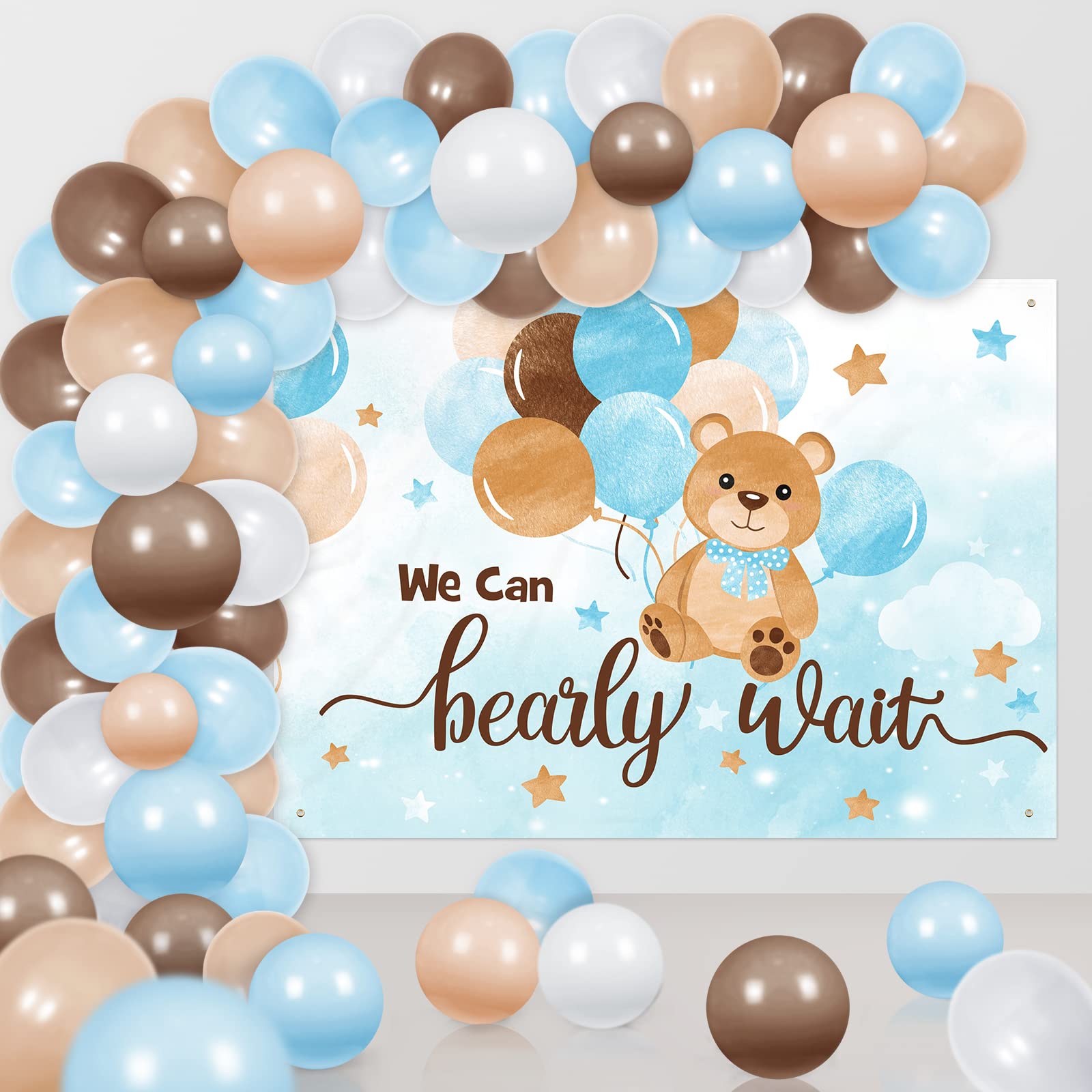 Buy Vansolinne 85PCS Teddy Bear Baby Shower Decorations Kit We Can ...