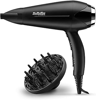 BaByliss D572DE Turbo Smooth 2200 Föhn, Haardroger met Diffuser, Ionische Anti-Pluis Functie en Keramische Technologie, 3 ...