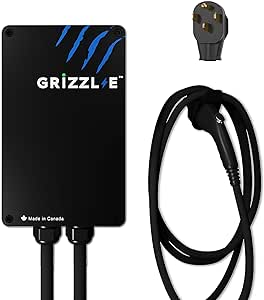 Grizzl-E Classic, Level 2 240V / 40A Electric Vehicle (EV) Charger, UL Certified, Metal Case Enclosure, Indoor/Outdoor Electric Car Fast Wall Charging Station, NEMA 14-50 Plug, Classic Black