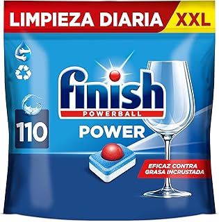 Finish Powerball Power All in 1 Pastillas para el lavavajillas todo en 1 - Pack ahorro 110 pastillas