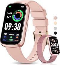 Fitness Tracker- Smart Watches for Women Men with 24/7 Heart Rate Monitor Blood Oxygen Sleep Tracker, Waterproof Fitness W...