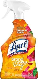 Lysol All-Purpose Cleaner, Sanitizing and Disinfecting Spray, To Clean and Deodorize, Mango & Hibiscus Scent, 32oz