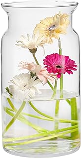 TREND FOR HOME Grote glazen vaas, hoog, 29,5 cm, bloemenvaas, grote vloervaas, glas, grote vaas, amaryllis, vaas, tulpen, ...