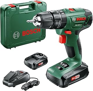 Bosch Cordless Combi Drill PSB 1800 LI-2 (2 batteries, 18 Volt System, in carrying case)