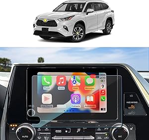 SKTU Screen Protector for 2023-2025 Toyota Highlander/Highlander Hybrid 8In Navigation 2023 2024 2025 Highlander Accessories Tempered Glass HD Clear