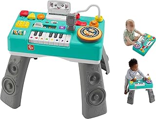 Fisher-Price Baby & Toddler Toy Laugh & Learn Mix & Learn DJ Table Musical Activity Center with Lights & Sounds for Infant...