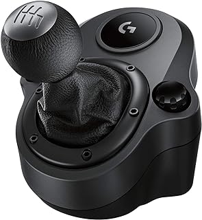 Logitech G Driving Force versnellingspook voor G923, G29 of G920, 6 versnellingen, Push Down achteruitversnelling, van sta...