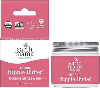 Earth Mama Organic Nipple Butter™ | Nipple Cream Safe for Breastfeeding | Postpartum Essentials for Nursing | Non Lanolin ...