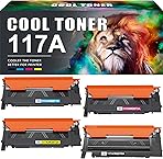 Cool Toner Kompatibel für HP 117A Toner Set als Ersatz für Color Laser MFP 178nwg 179fwg 150nw 179fnw 150a 178nw W2070A W2071A W2072A W2073A Tonerkartusche (Schwarz Cyan Gelb Magenta 4er-Pack)