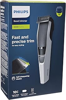 Philips Beardtrimmer Serie 3000, Barbero Recortadora de Barba con Tecnología Lift & Trim (modelo BT3206/14)