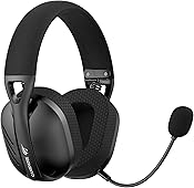 Fone de Ouvido Headset Gamer Havit Fuxi-H3 Black, Quad-Mode Com Fio e Sem Fio, Wireless 2,4GHz, Bluetooth, Cabo USB-C, Cabo 3,5mm. Surround, Baixa Latência