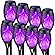 8Pack Halloween Decorations Outdoor, Halloween Solar Lights with Purple Flame for Halloween Decor, Waterproof Halloween...