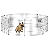 MidWest Homes for Pets Dog Exercise Pen & Playpen, 24"W x 24"H, No Door, Black