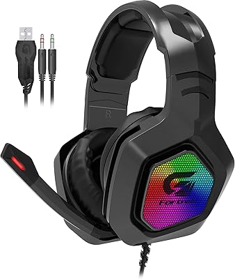 HEADSET GAMER RGB BLACK HAWK PRETO Fortrek G