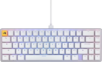 GLORIOUS Gaming Keyboard - GMMK 2 - TKL Hot Swappable Mechanical Keyboard, Red Switches, Wired, TKL Gaming Keyboard, Compact Keyboard - 65% Percent Keyboard (White RGB Keyboard) (Renewed)