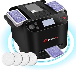 ShuffleBox G1 Pro 2025 Version Automatic Card Shuffler and Dealer 2-in-1 for 12 Players, Ultra Quiet, Rechargeable, Remote...