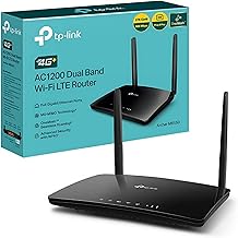 TP-Link Routeur Archer MR550 4G+ Cat6 300 Mbps, Wi-Fi AC1200 double bande, avec carte SIM, microSIM, port Gigabit LAN/WAN,...