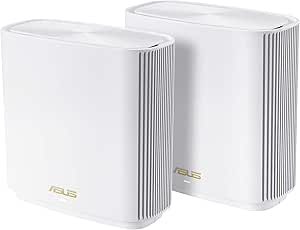 ASUS ZenWiFi AX6600 Tri-Band Mesh WiFi 6 System (XT8 2PK) - Whole Home Coverage up to 5500 sq.ft &amp; 6+ rooms, AiMesh, Included Lifetime Internet Security, Easy Setup, 3 SSID, Parental Control, White