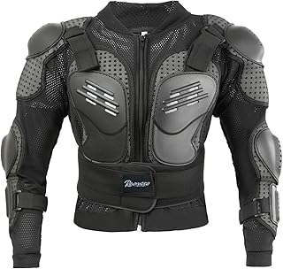 Reomoto Kids Motorcycle Jacket Dirt Bike Gear,Children Motorcycle Full Body Armor Jacket for Cycling MTB ATV Skate Ski