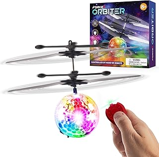 Force1 Orbiter Flying Orb Ball Toy Hand Operated Spinner Drones for Kids - Mini UFO Drone Toys with Remote, Rechargeable L...