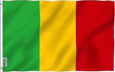 ANLEY Fly Breeze 3x5 Feet Mali flag - Vivid Color and Fade Proof - Canvas Header and Double Stitched - Malian Flags Polyester with Brass Grommets 3 X 5 Ft