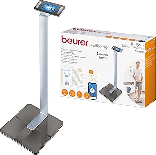 Beurer BF 1000 SuperPrecision Báscula diagnóstica, para el análisis de todo el cuerpo con app, medición del porcentaje de ...