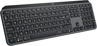 Logitech MX Keys S Clavier sans Fil Rechargeable USB C, Clavier Silencieux, Plat, Rétroéclairé, Touches Ergonomiques et Pr...