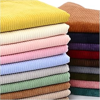 Corduroy Fabric Solid Color Thick DIY Sewing Crafts Materials, Ribbed Fabric, Perfect for Sewing, Crafting, Home Decor Pro...