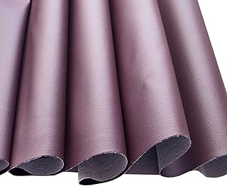 Soft Faux Leather Fabric 1 Yard 56.3x36 ", 0.8mm Thick Textured Synthetic Leather Sheet for Interior Decoration Crafts, Ba...