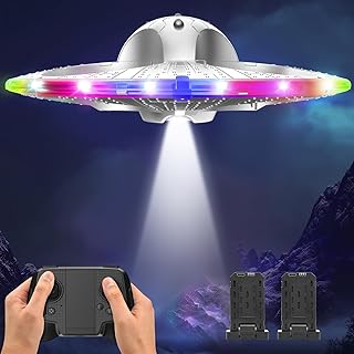 Foam Drone RC UFO for Kids and Beginners, Remote Control Airplane with Light, RC Plane Helicopter with Auto Hovering and 2...