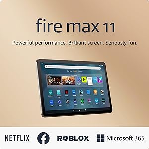 Amazon Fire Max 11 tablet (newest model) vivid 11” display, all-in-one for streaming, reading, and gaming, 14-hour battery life, optional stylus and keyboard, 64 GB, Gray