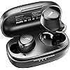 TOZO A1 Mini Wireless Earbuds Bluetooth 5.3 in Ear Light-Weight Headphones Built-in Microphone, IPX5 Waterproof, Immersive Premium Sound Long Distance Connection Headset with Charging Case, Black