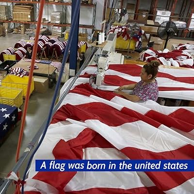 American Flags for Outside, Longest Lasting American Flag, Heavy Duty US Flag 3x5 Outdoor, Durable USA Flag with Luxury Embroidered Stars and Brass Grommets Double Stitched Flags for Outside