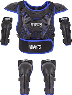 Kids Dirt Bike Gear Motorcycle Armor, Kids Chest Protector Motocross Motorcycle Protective Gear Body Armor Vest Knee Pads ...