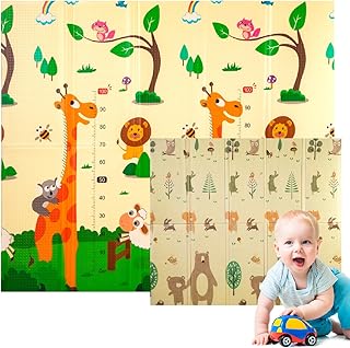 Edibaby, Alfombra Bebe, 1.5cm Grosor, Diseño Infantil, 200 x 180 cm, Acolchada de XPE, Reversible y Plegable, Colchoneta p...