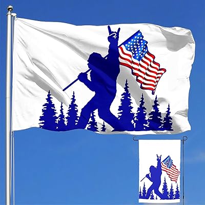 Niprden Blue Bigfoot Flag Double Sided Print 4x6 Ft and Garden Flags 3ply 12x18 Inch American Flags Outdoor Banner House Yard Decoration