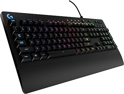 Logitech G213 Prodigy Gaming Keyboard, LIGHTSYNC RGB Backlit Keys, Spill-Resistant, Customizable Keys, Dedicated Multi-Media Keys – Black