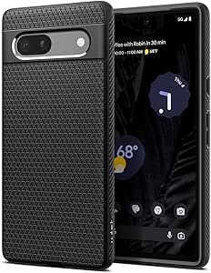 Spigen Liquid Air Designed for Pixel 7a Case (2023) [Military-Grade Protection] - Matte Black