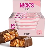 NICKS Keto bar Peanuts n Fudge, pinda's en fudge melkchocolade repen zonder toegevoegde suiker, glutenvrij (15x40g)